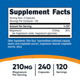 Nutricost Magnésium+ – Gélules faciles à avaler et tolérées.