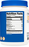 Nutricost Maltodextrine, verre de mesure, poudre neutre adaptée à l’hydratation post-entraînement.