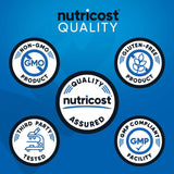Nutricost Mass Gainer affiche une étiquette nutritionnelle claire.