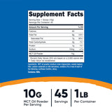 Cuillère doseuse Nutricost MCT Oil Powder prête à mélanger dans vos boissons.