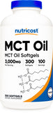 Nutricost MCT Softgels capsules, énergie durable pour votre journée et régime keto.