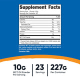 Nutricost MCT Poudre, cuillère de mesure, dosage précis et pratique.