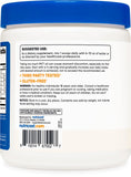 Nutricost MCT Poudre, étiquette montrant ingrédients sans gluten et sans OGM.