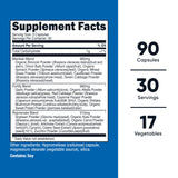 Nutricost Mélange 17 légumes, variété potentielle dans chaque portion.