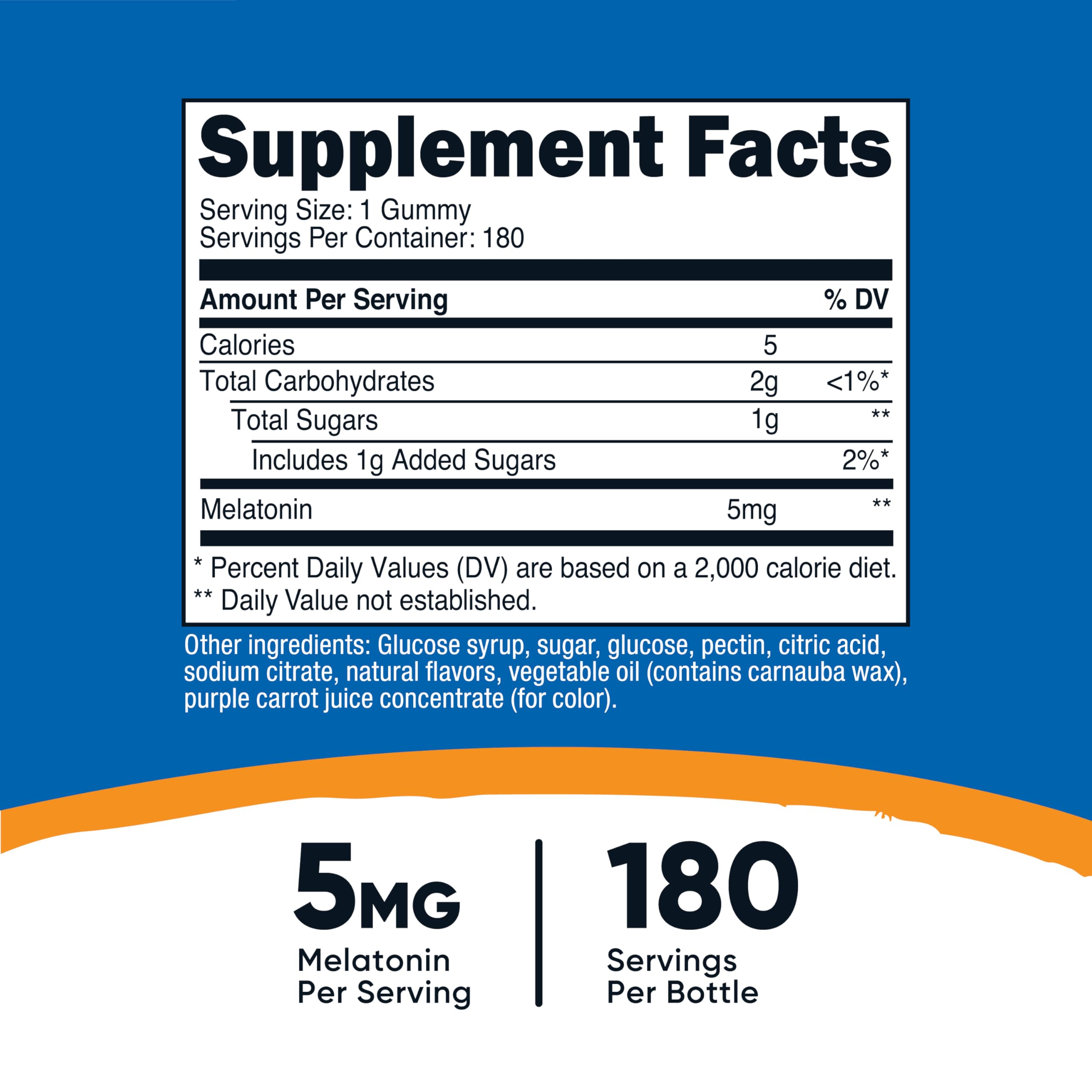 Gomme Nutricost Mélatonine 5 mg, gros plan, saveur fraise pour une soirée détendue.