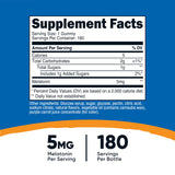 Gomme Nutricost Mélatonine 5 mg, gros plan, saveur fraise pour une soirée détendue.