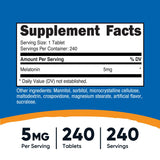 Nutricost Mélatonine – saveur baie mixte, goût agréable avant le repos.