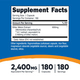 Nutricost melon amer bouteille : flacon de 180 capsules prêt à l'emploi.