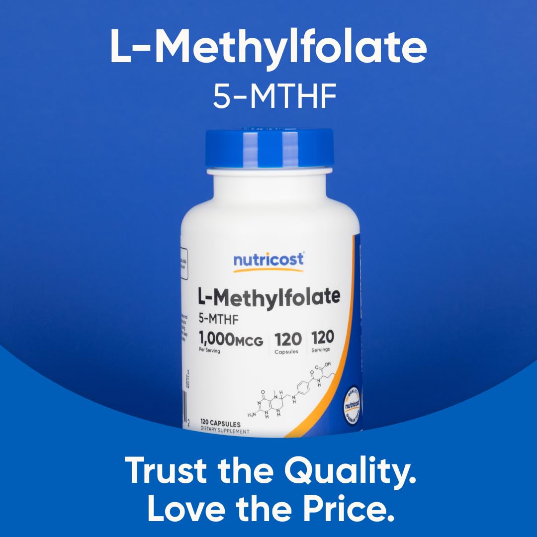 Nutricost Methylfolate – fabriqué dans une installation certifiée NSF et GMP.
