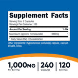 Capsules Nutricost Monolaurin de 1000 mg par prise
