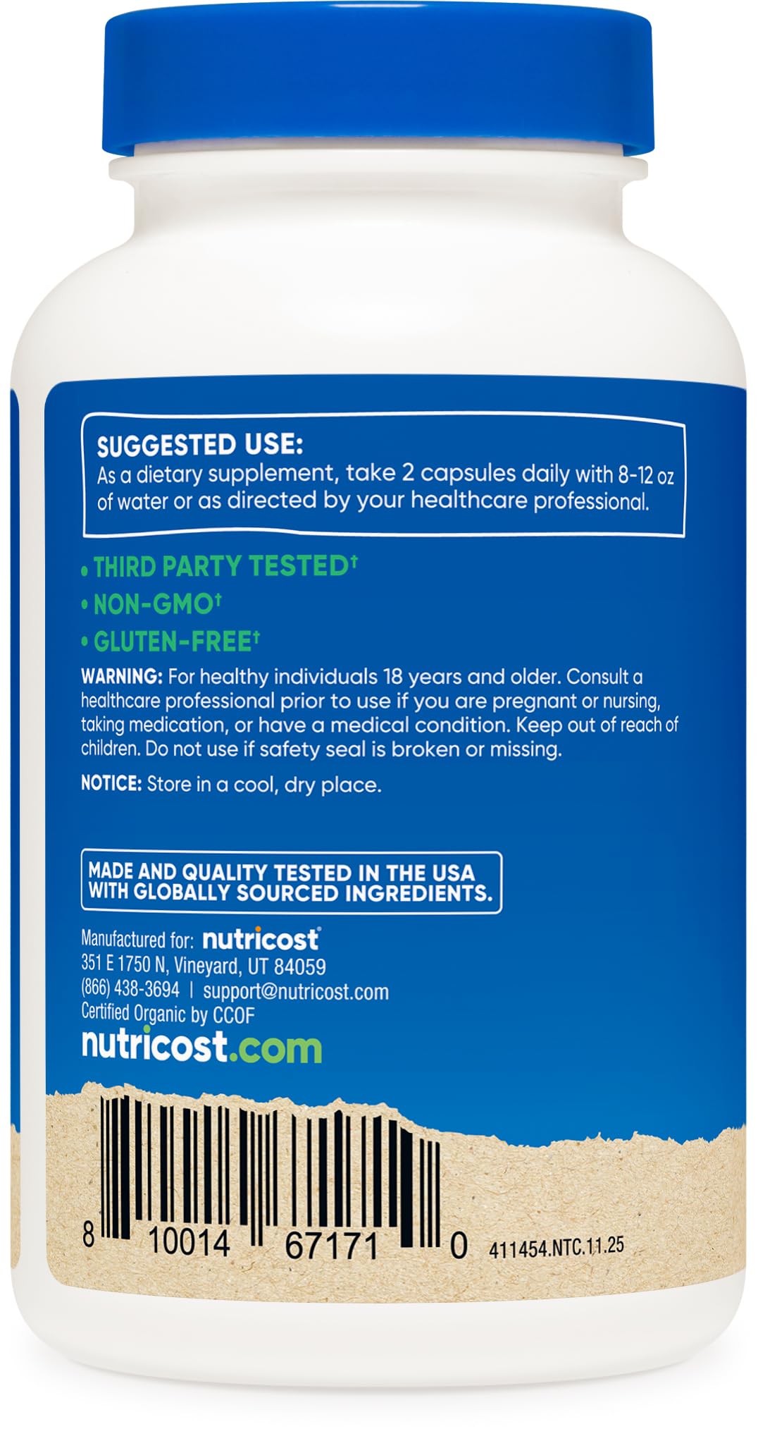 Nutricost Moringa Capsules: feuilles de moringa visibles, source naturelle pour un mode de vie équilibré.