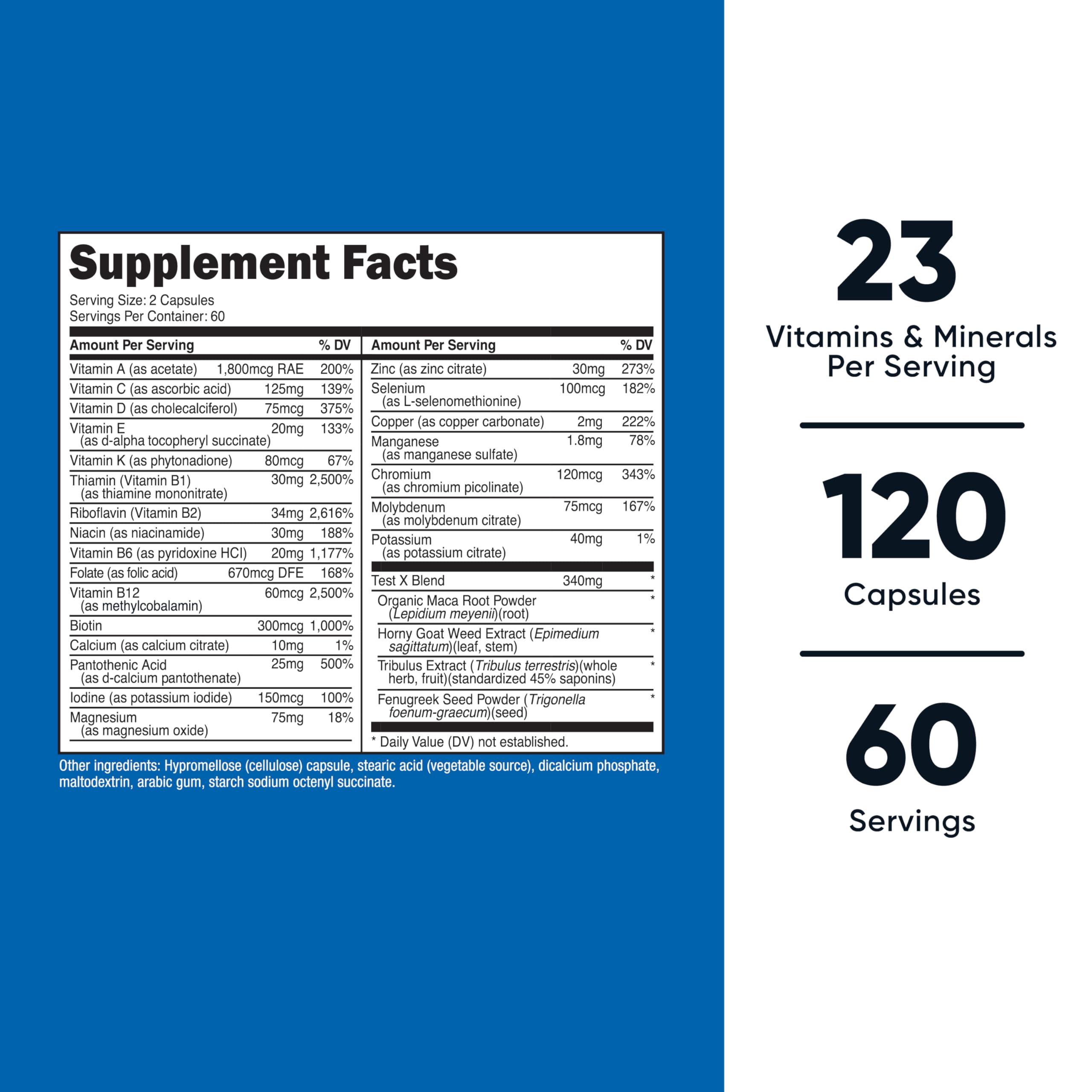 Nutricost Multivitamine pour homme – capsules faciles à avaler pour soutenir l'énergie