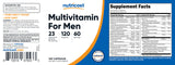Nutricost Multivitamine pour homme – main tenant la bouteille