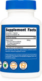 Nutricost myrtille capsules – étiquette lisible avec certifications GMP et NSF.