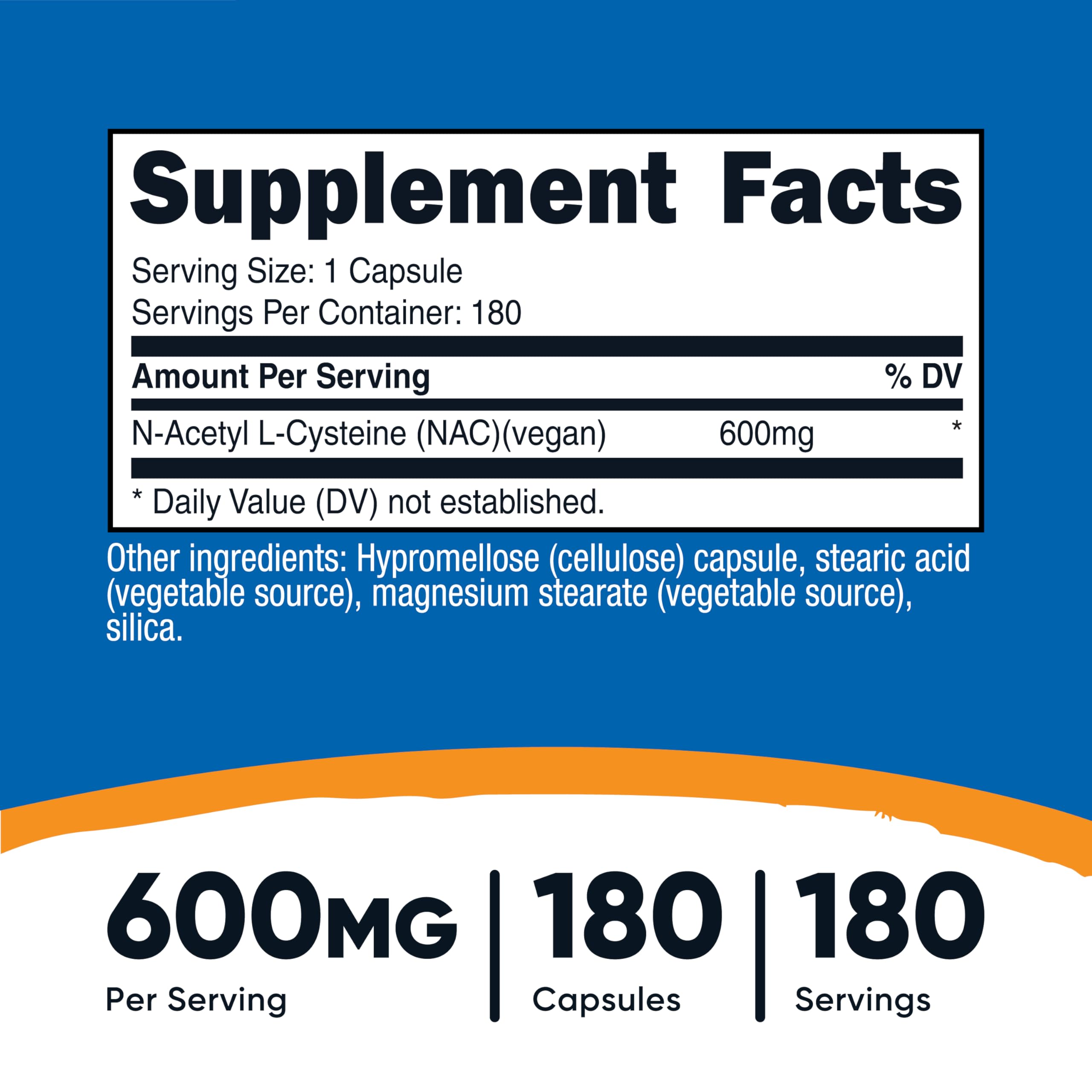 Nutricost NAC 600mg — capsules véganes sans gluten pour votre routine nutritionnelle