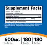 Nutricost NAC 600mg — capsules véganes sans gluten pour votre routine nutritionnelle