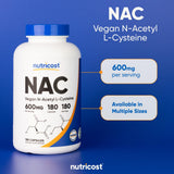 Nutricost NAC 600mg — présentation produit pratique pour le quotidien