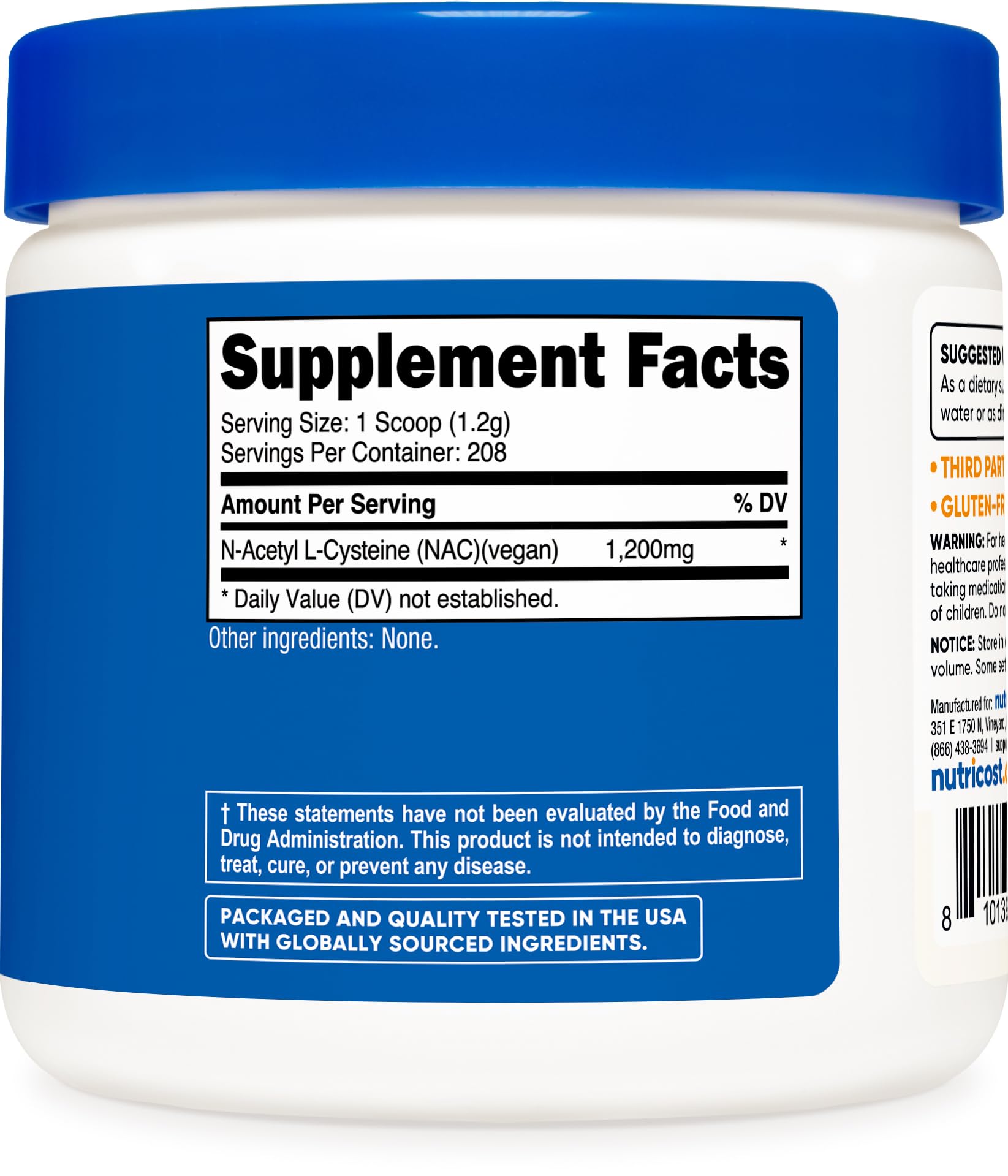 Préparer une boisson nutritive avec NAC Nutricost pour un apport pratique.