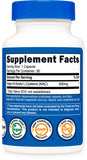 Nutricost NAC 600 mg – détail du label montrant les informations produit.