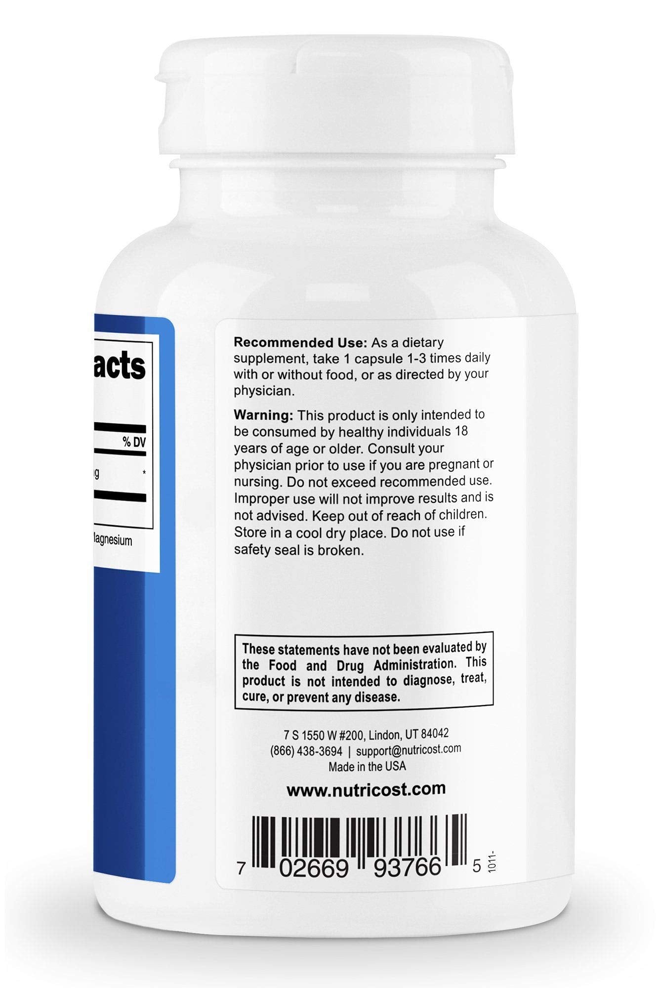 Nutricost NAC boîte 120 capsules, format pratique et économique