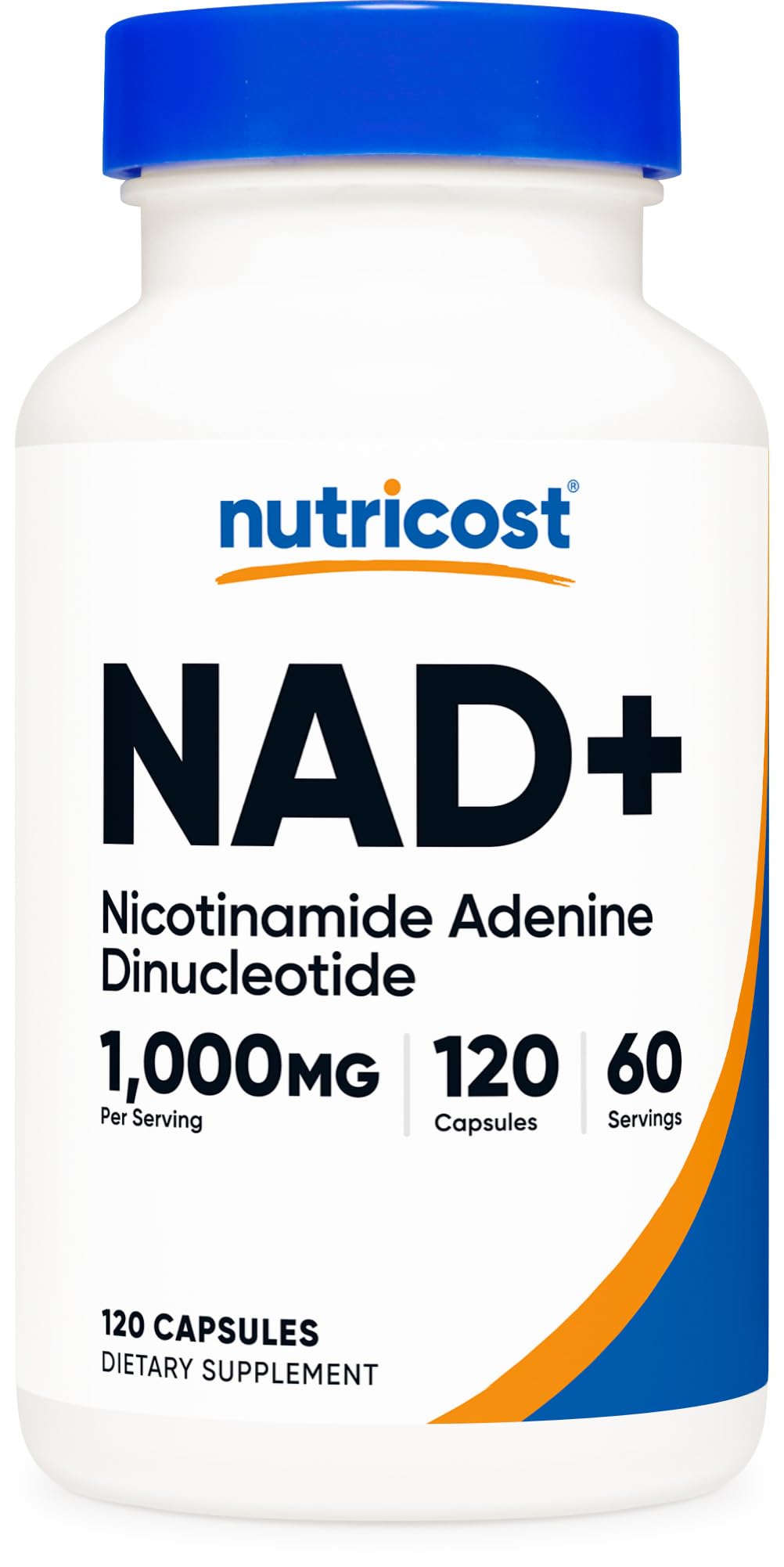 Nutricost NAD+ Bouteille – format pratique pour la supplémentation quotidienne.