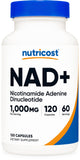 Nutricost NAD+ Bouteille – format pratique pour la supplémentation quotidienne.