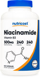 Nutricost Niacinamide 500 mg – flacon de gélules prêt à intégrer votre routine.