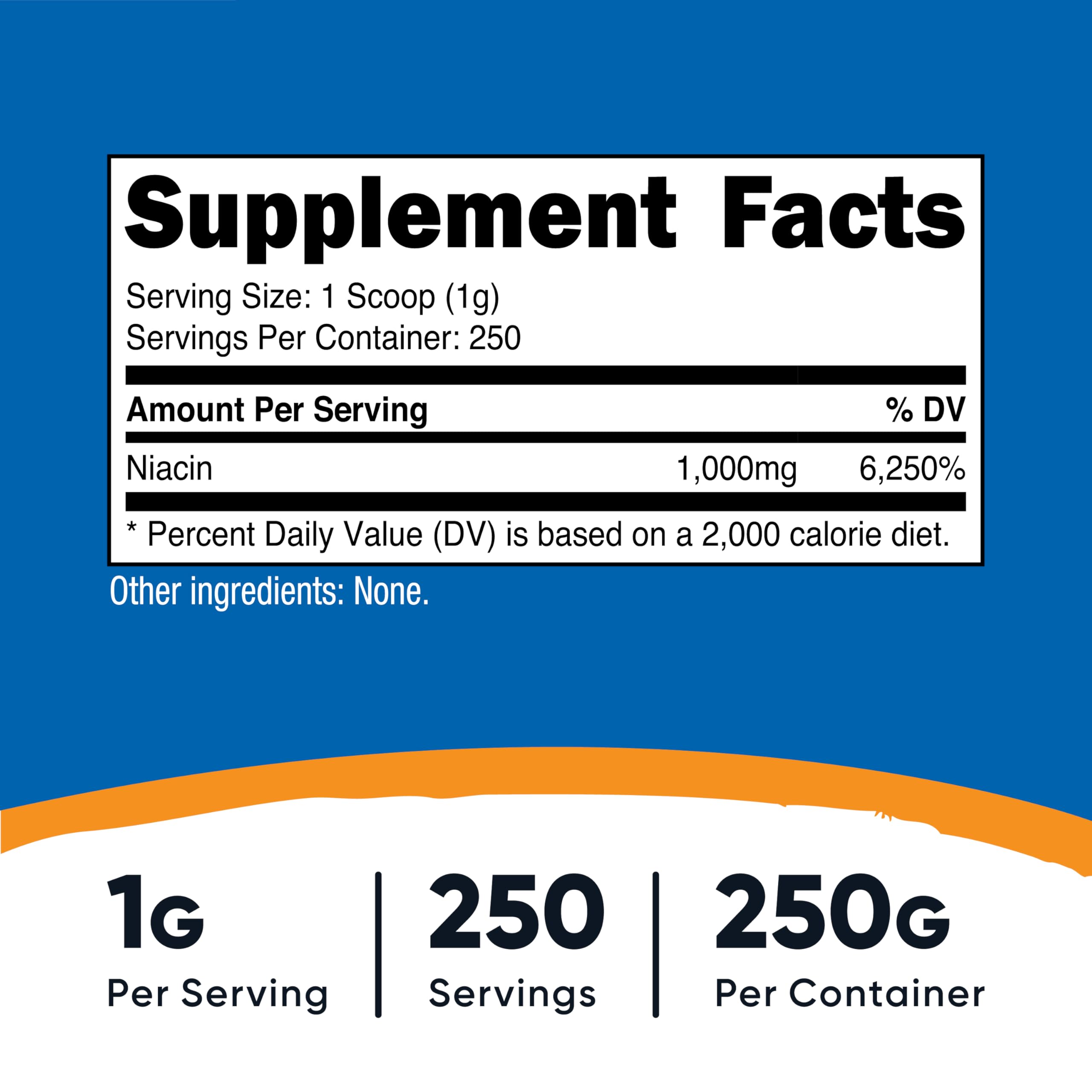 Nutricost Niacine Poudre : dosage facilité avec cuillère-doseuse.