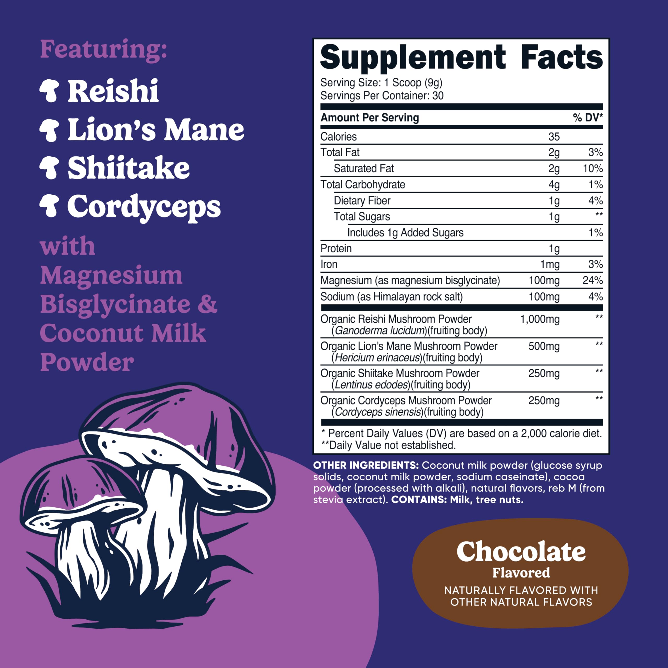 Nutricost Nutrizen PM poudre chocolat adaptogène prête à être mélangée