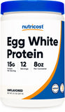 Nutricost œuf blanc protéine poudre avec doseur, portion exacte pour shakes post-entraînement