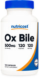 Nutricost Ox Bile Capsules – bouteille, potentiel soutien digestif