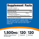 Nutricost Passiflore Extrait – capsules 120 unités, format pratique