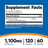 Nutricost Pau D'Arco capsules végétariennes faciles à prendre au quotidien.