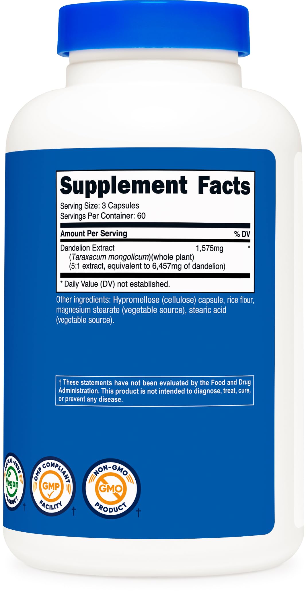 Nutricost pissenlit-certifie-nsf-gmp: fabrication certifiée et sécurité