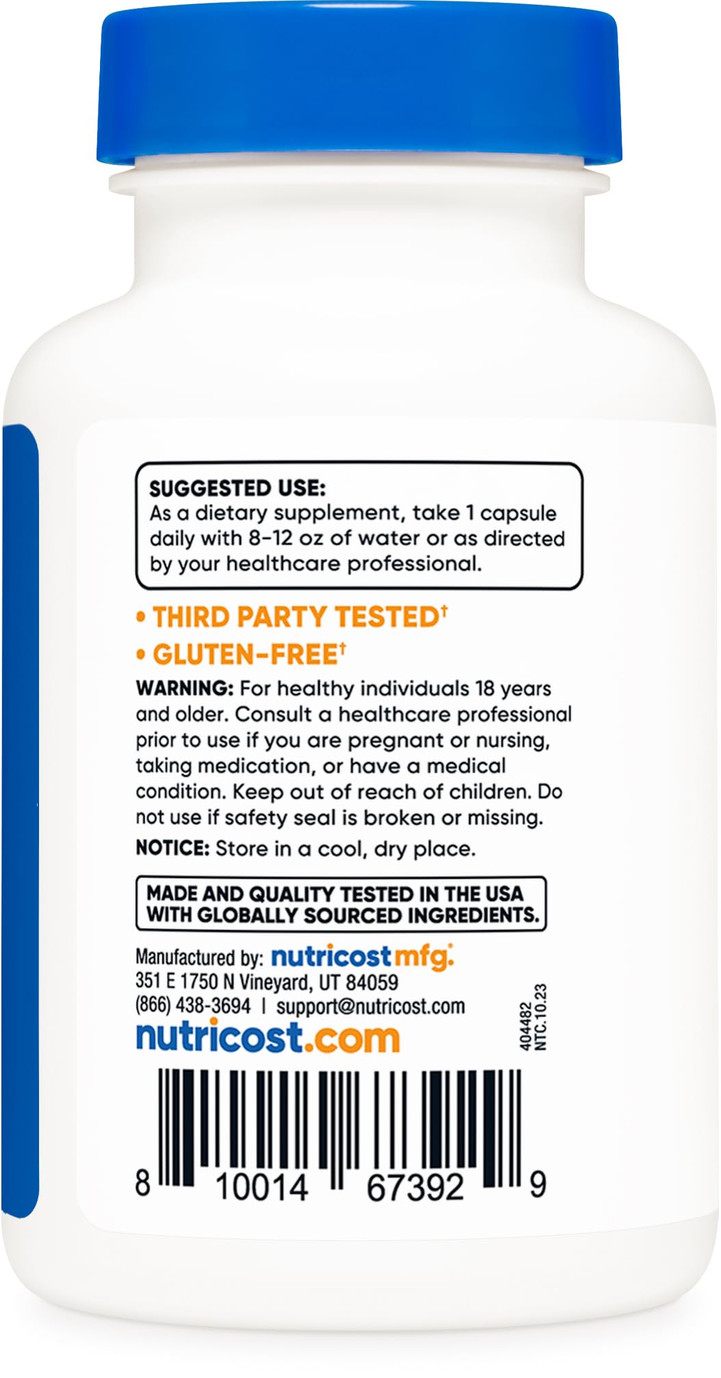 Nutricost Policosanol, usage quotidien: intégré facilement à votre rituel.