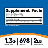 Nutricost bicarbonate de potassium, dosette incluse, dosage précis pour les préparations.