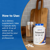 Emballage Nutricost Potassium Citrate 99 mg, sans OGM et sans gluten.