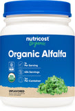 Nutricost Poudre d'Alfalfa biologique dans une bouteille pratique, idéale pour les routines quotidiennes