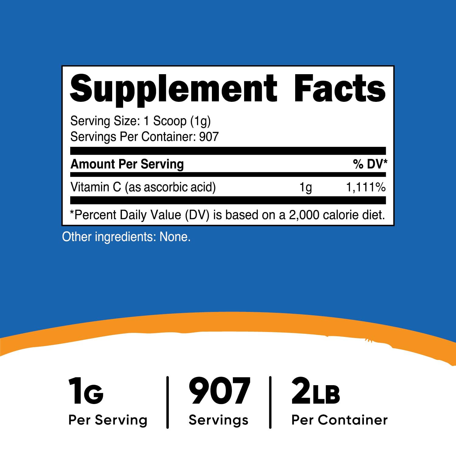 Nutricost vitamine C avec doseur intégré pour doser facilement et précisément.