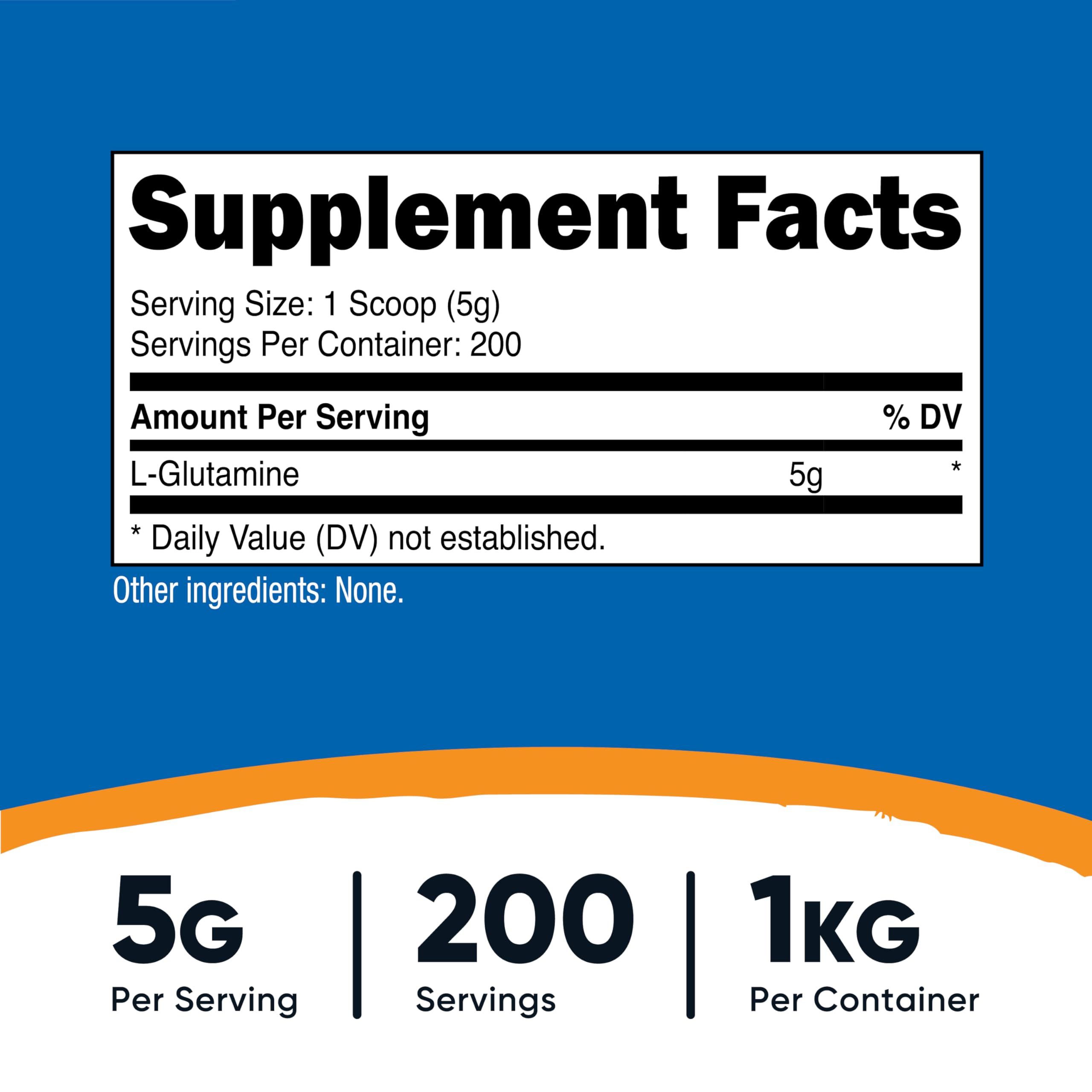 Nutricost L-Glutamine: doseur pour mesurer facilement les portions