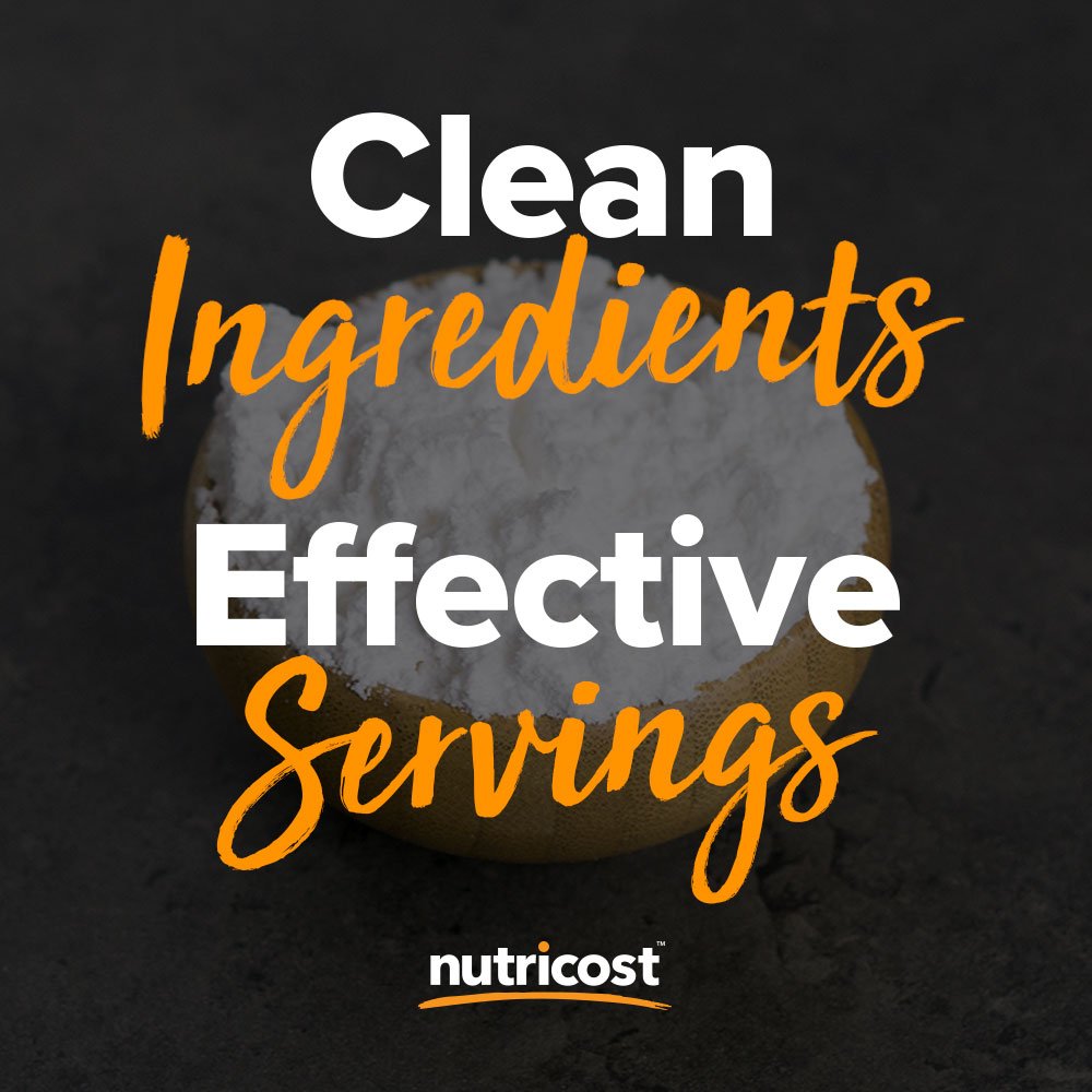 Nutricost L-Glutamine: étiquette claire et certifications visibles