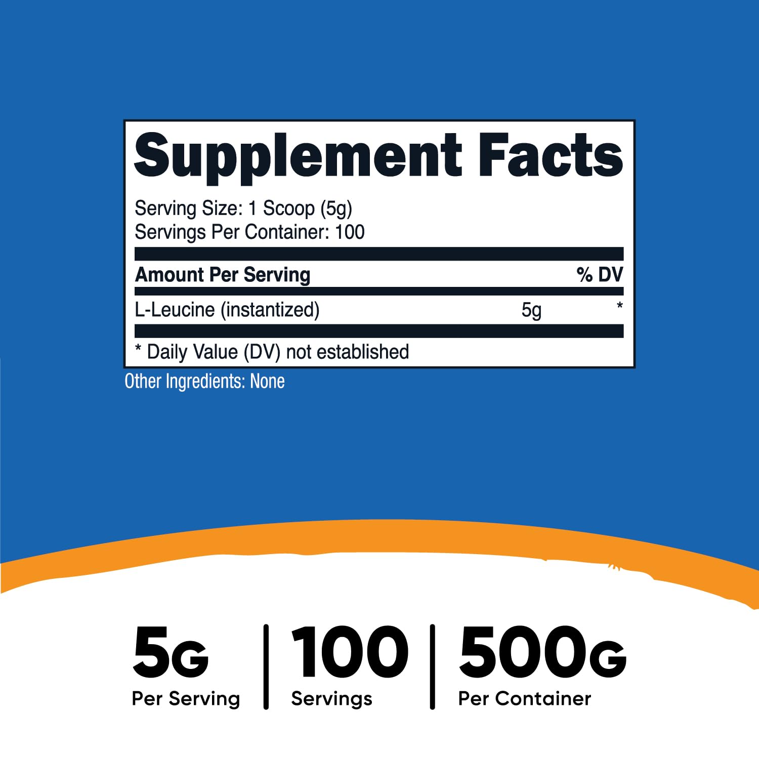 Nutricost Poudre Leucine – dose précise pour chaque prise.