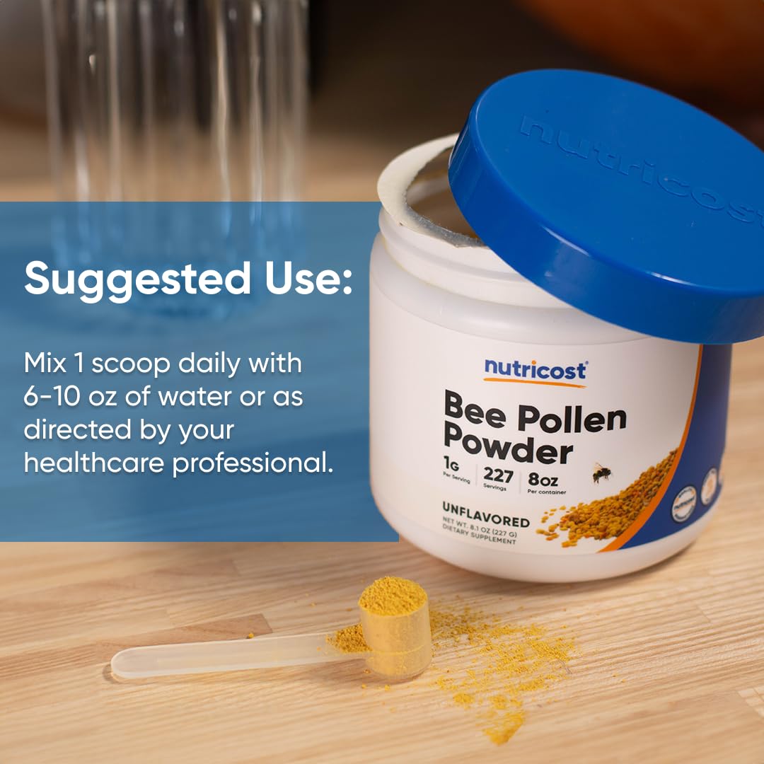 Nutricost Poudre pollen abeille conforme GMP et tests ISO