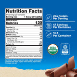Smoothie chocolat Nutricost protéiné avec 20 g par portion.