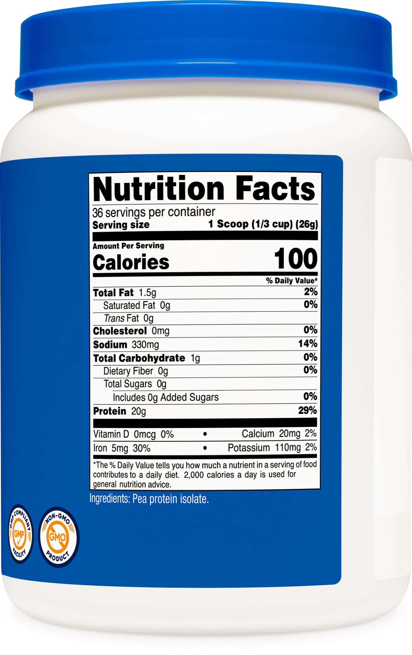 Nutricost poudre protéine pois, préparation boisson pratique et saine.