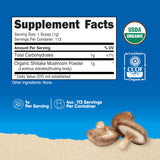 Nutricost Poudre Shiitaké bio 4oz sans gluten — idéal pour recettes variées.