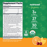 Nutricost Poudre super-aliments verts, verre, soutien quotidien en énergie naturelle.