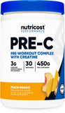 Nutricost Pre-C avec créatine - bouteille prête pour l'énergie pendant l'entraînement.