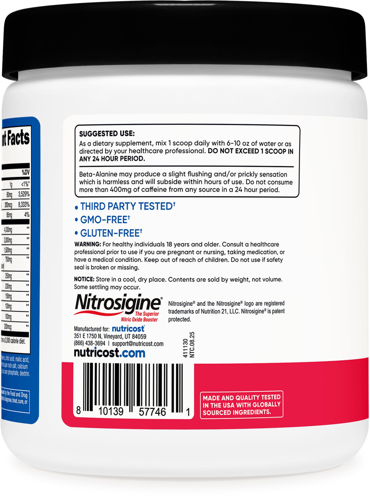 Nutricost Pre-Workout Fraise Margarita, verre d'entraînement – soutien pendant vos séances