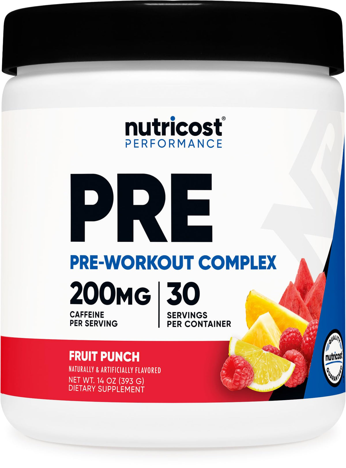 Nutricost Pré-entraînement en flacon, arôme fruité stimulant l'énergie